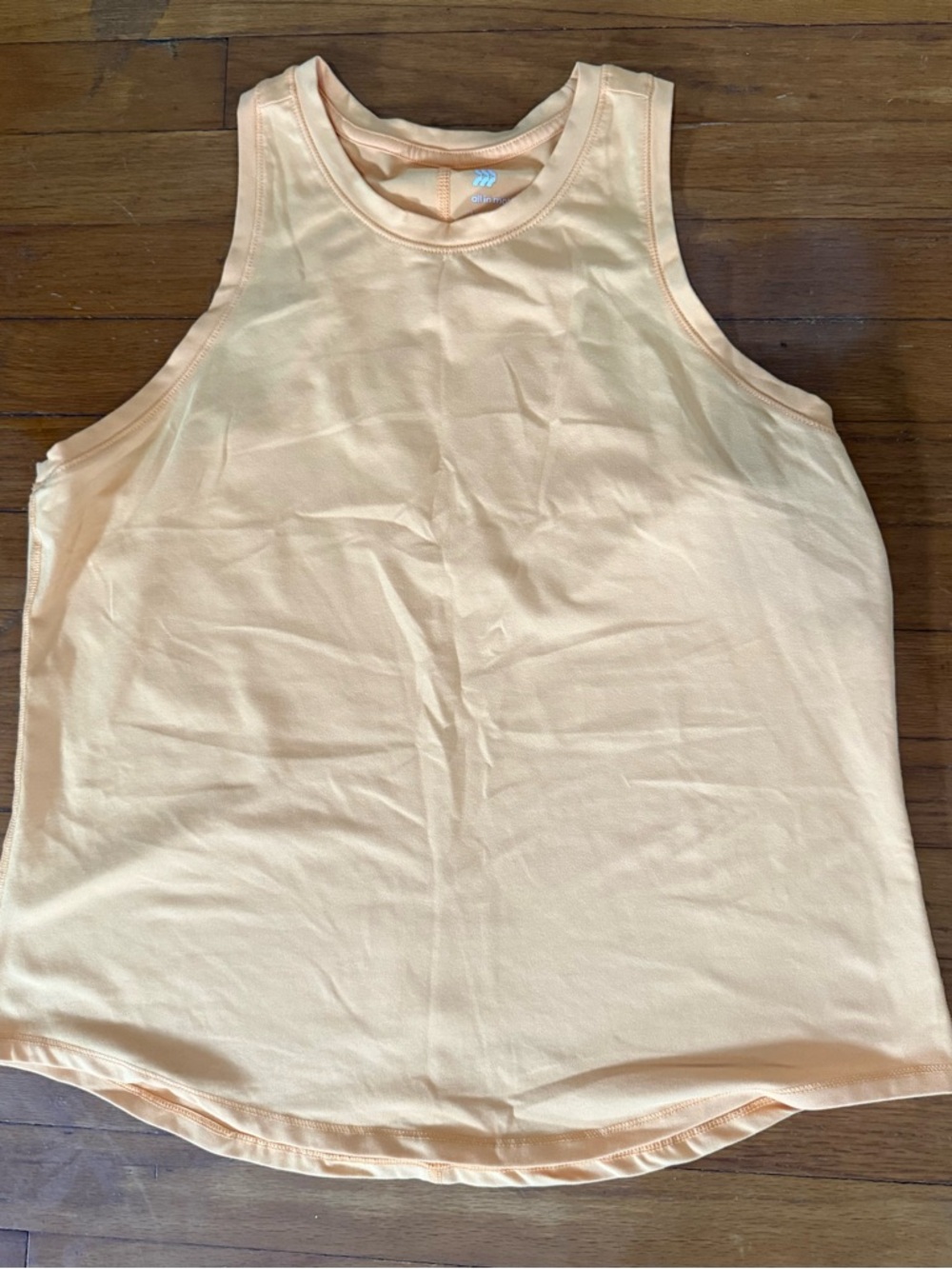 Orange Sleeveless Active Tank Top